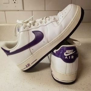 Nike Air Force 1 Purple Swoosh 2010 Mens Sz.10.5 Rare